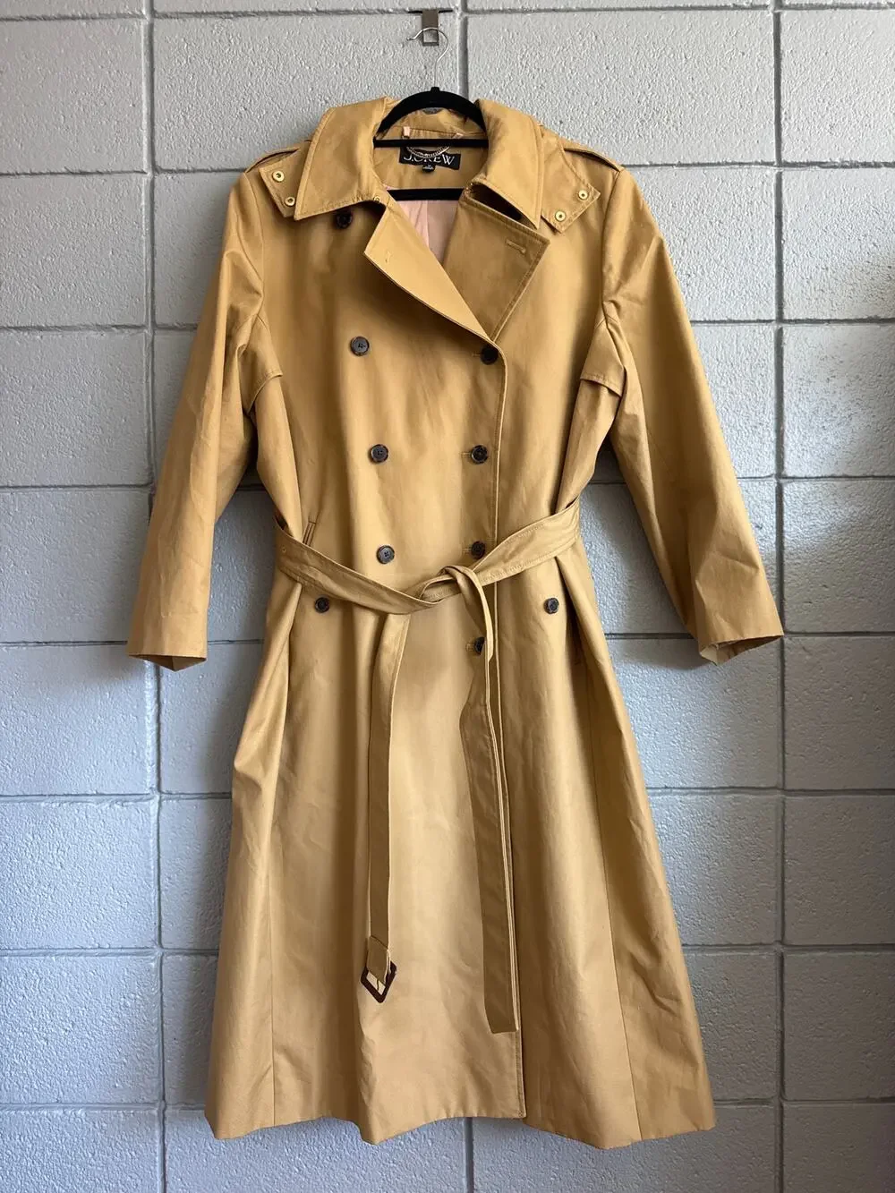KATIENYC J.Crew New Long Icon Trench Cotton Coat size 20